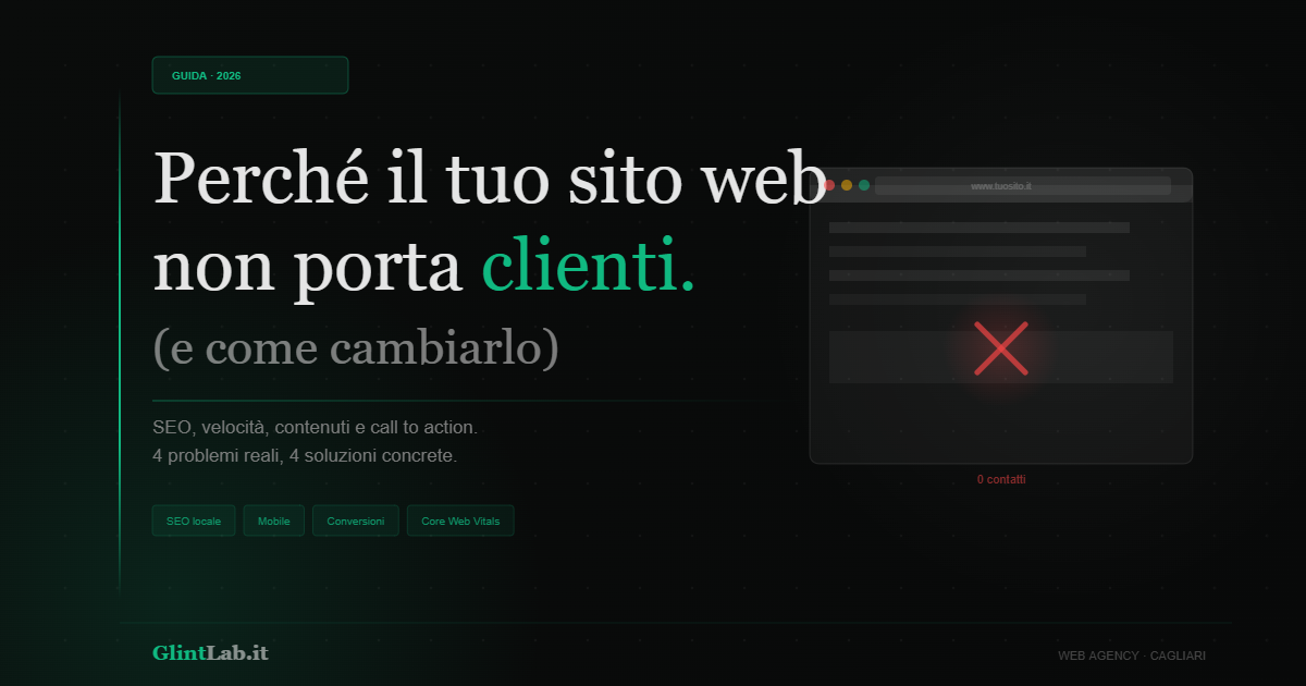 Cover: Perché il sito web della tua attività non porta clienti (e come cambiarlo)